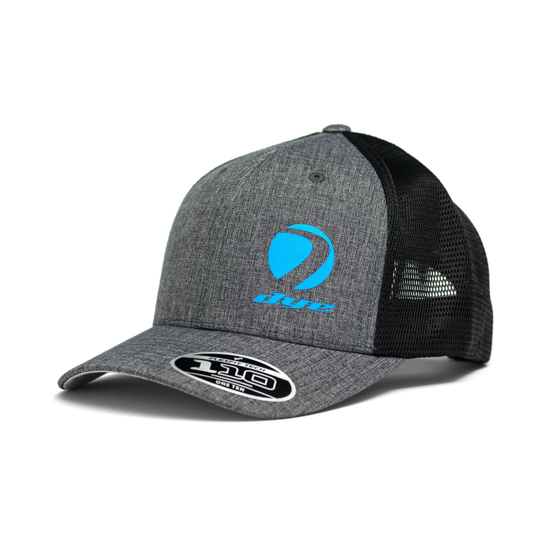 LOGO CAP FLEX FIT TRUCKER CHARCOAL / CYAN - DYE Precision Germany GmbH