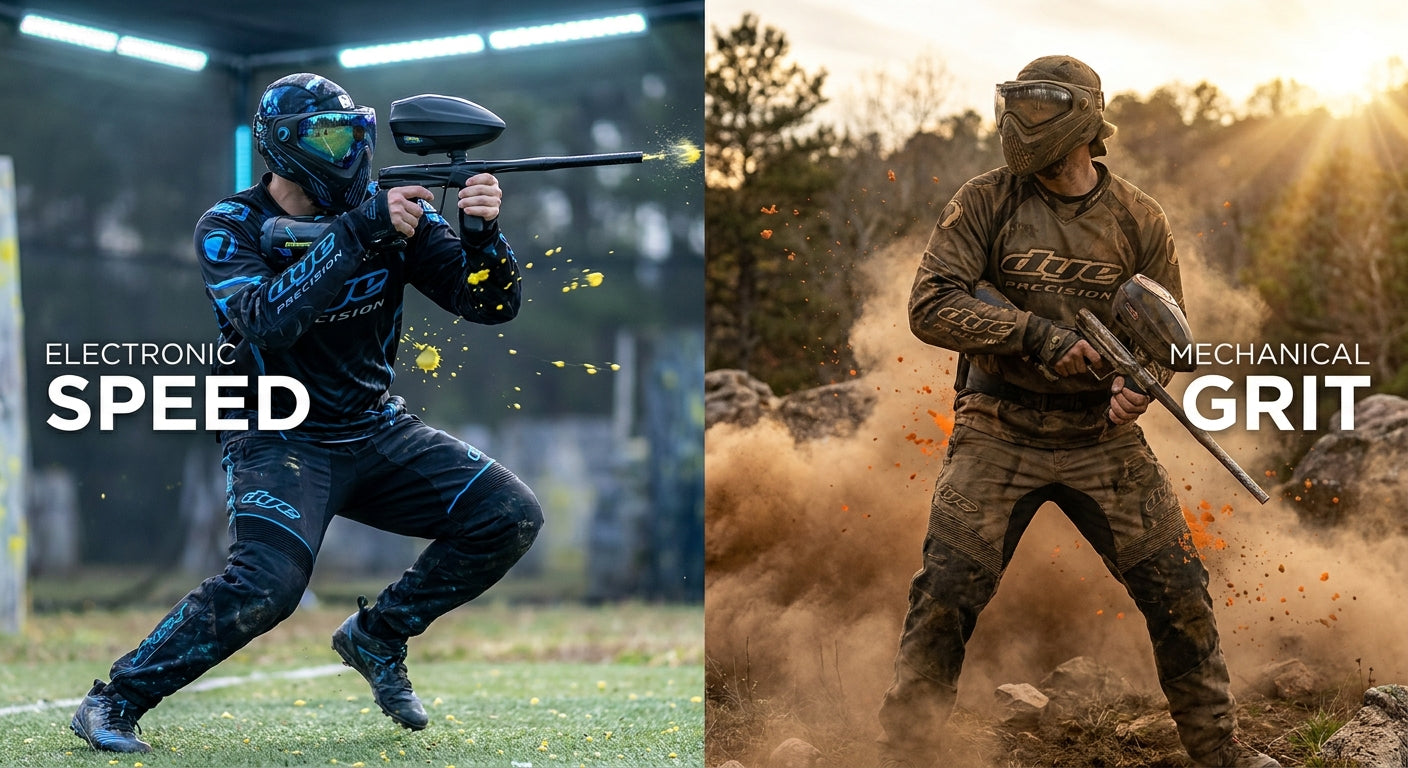 Elektronisch oder mechanisch? So tickt dein Paintball-Marker