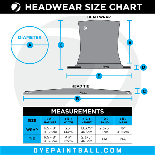 DYE X HALO - HEAD TIE - CONCEPT BLACK/CYAN