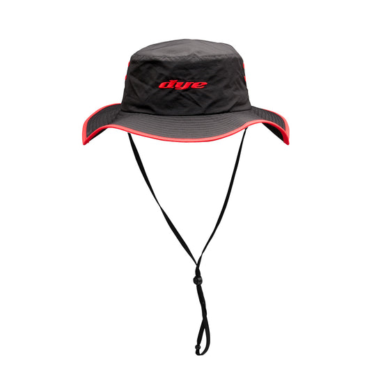 DYE BUCKET HAT BOONEY BLACK/RED