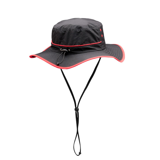 DYE BUCKET HAT BOONEY BLACK/RED