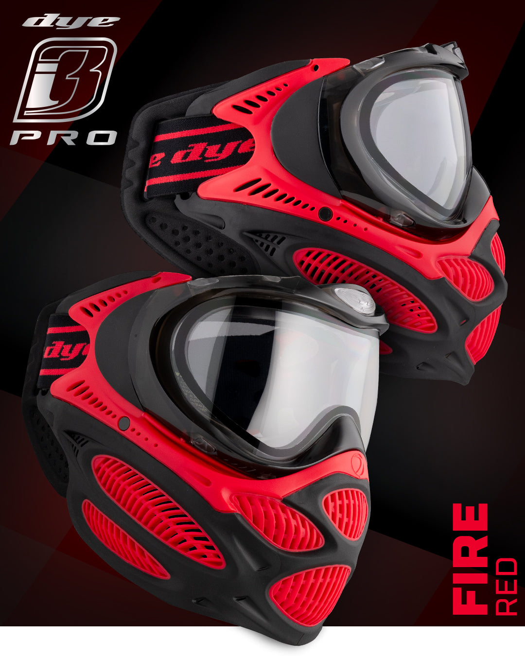 DYE i3 PRO GOGGLE - FIRE RED