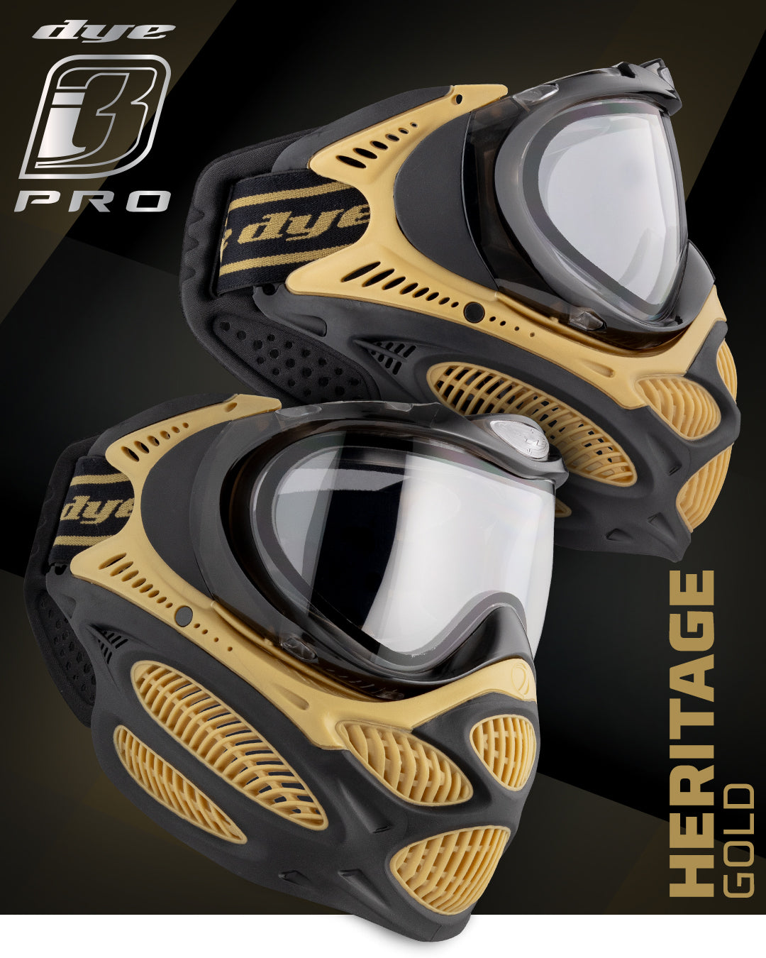 DYE i3 PRO GOGGLE - HERITAGE GOLD