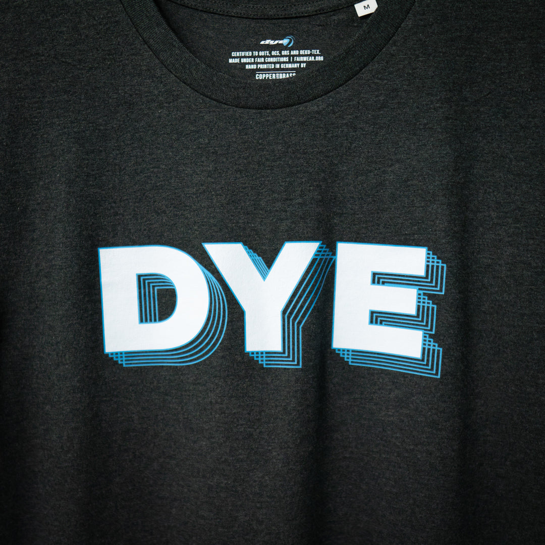 SHIRT DYE 80s DISCO - Dark Heather Gry